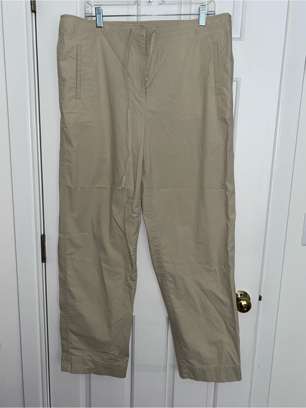 Talbots women Khaki Drawstring Chinos - Light Tan EUC
